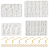  2Pcs 2 Style Twist Geometry Pendant Silicone Molds DIY-TA0005-56-2