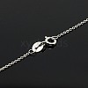 Rhodium Plated 925 Sterling Silver Necklaces STER-M034-32B-4