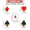 CHGCRAFT 2 Sets Playing Card Theme Enamel Pins Kit JEWB-CA0001-49-2