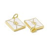 Rack Plating Brass Enamel Pendants KK-C007-02G-4