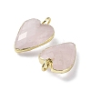 Natural Rose Quartz Pendants G-G012-11G-02-3