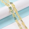 Transparent Electroplate Glass Beads Strands GLAA-F122-05E-2