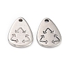 Non-Tarnish 304 Stainless Steel Pendants STAS-O145-42P-1