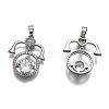 Brass Clear Cubic Zirconia Constellation Charms KK-J278-33P-F-2