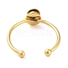 Brass Open Cuff Ring Components KK-Q799-01G-02-3