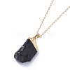 Natural Tourmaline Pendant Necklaces NJEW-JN02425-3