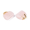 Natural Rose Quartz Pendants G-Q602-01G-05-2