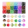 594pcs 18 Colors Transparent Crackle Acrylic Beads CACR-YW0001-04-1