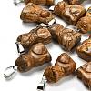 Natural Picture Jasper Pendants G-B127-08P-08-1