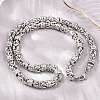 9MM 304 Stainless Steel Byzantine Chain Necklaces for Men SA-T001-02AS-1