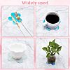 6Pcs Acrylic Mirror Cup Mats AJEW-FG0002-11-6