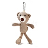 Cartoon PP Cotton Plush Simulation Soft Stuffed Animal Toy Bear Pendants Decorations HJEW-K043-03-2
