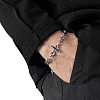 Stylish Dark Cross Titanium Steel Link & Charm Bracelets PW-WGB6681-01-2