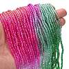 Transparent Painted Glass Beads Strands LS-DGLA-A034-T1mm-A03-2