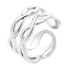 Titanium Steel Infinity Open Cuff Rings for Men Women VW9840-1-1