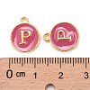 Golden Plated Alloy Enamel Charms ENAM-S118-08P-3