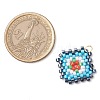 Seed Beads Beaded Charms PALLOY-MZ00324-04-2