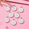 Alloy Enamel Pendants X-ENAM-S124-01B-04H-4