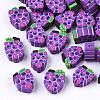 Autumn Theme Handmade Grape Polymer Clay Beads CLAY-R060-41A-1