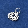 925 Sterling Silver Hollow Lotus Flower Charms STER-D301-01S-2