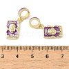Brass Enamel European Dangle Charms KK-CBA6938-14G-02-3