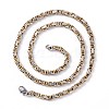 PVD Vacuum Plating 201 Stainless Steel Byzantine Chain Necklaces NJEW-I248-03A-GP-2