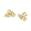 Rack Plating Brass Micro Pave Cubic Zirconia Charms KK-C082-04G-2