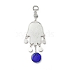 Alloy Enamel Palm Pendant Decoration HJEW-H058-07-2