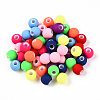 Spray Painted Acrylic Beads ACRP-N003-04A-M-1