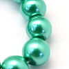 Baking Painted Pearlized Glass Pearl Round Bead Strands HY-Q003-14mm-29-3