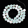 Natural Freshwater Shell Enamel Beads SHEL-N026-191-2