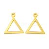 925 Sterling Silver Hollow Triangle Charms STER-B005-37G-1