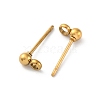 304 Stainless Steel Ball Post Stud Earring Findings STAS-Z035-01G01-G-2