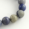 Round Dyed & Heated Natural Blue Aventurine Beads Strands G-R254-6mm-1