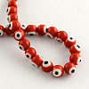 Round Handmade Evil Eye Lampwork Beads X-LAMP-R114-6mm-05-1