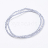 Electroplate Glass Beads Strands GLAA-F078-PL04-2