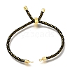 Braided Cotton Cord Slider Bracelet Making MAK-R001-01G-11-1