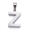 Non-Tarnish 304 Stainless Steel Letter Pendants STAS-H127-Z-P-1