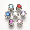 Alloy Rhinestone European Beads MPDL-Q208-006-1