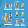 100Pcs 10 Style Tibetan Style Alloy Bead Cones FIND-PH0018-47-3
