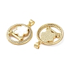 Brass Micro Pave Cubic Zirconia Pendants KK-U070-30G-2