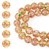 1 Strand Handmade Glod Sand Lampwork Beads Strands LAMP-TA0002-09D-1
