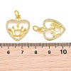 Brass Micro Pave Clear Cubic Zirconia Pendants CU-CBA3D67-05C-G-3