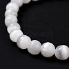 Natural Selenite Beaded Stretch Bracelets BJEW-F414-01A-02-4