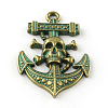 Anchor with Skull Zinc Alloy Big Pendants PALLOY-R065-155-LF-1
