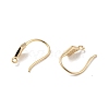Rhombus Rack Plating Brass Micro Pave Cubic Zirconia Earring Hooks KK-D083-11G-2