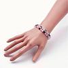 Natural Rose Quartz Stretch Bracelets BJEW-JB02837-01-3