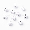 Letter Acrylic European Large Hole Beads X-OPDL-R050-10mm-I-2