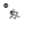 G23 Titanium with Clear Cubic Zirconia Threadless Labrets WG8E19F-11-1