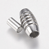 Tarnish Resistant 304 Stainless Steel Magnetic Clasps with Glue-in Ends STAS-F149-02P-B-3